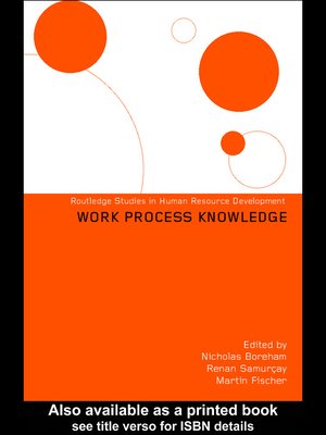 cover image of Work Process Knowledge